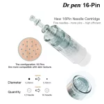 16-igłowe kartridże Dr. Pen, kompatybilne z M8 PowerDerm