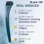 Dr. Pen PRO Dermaroller 128 igieł 0.5mm dla wzrostu włosów